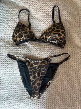 Good American Cheetah Bikini 2 Piece